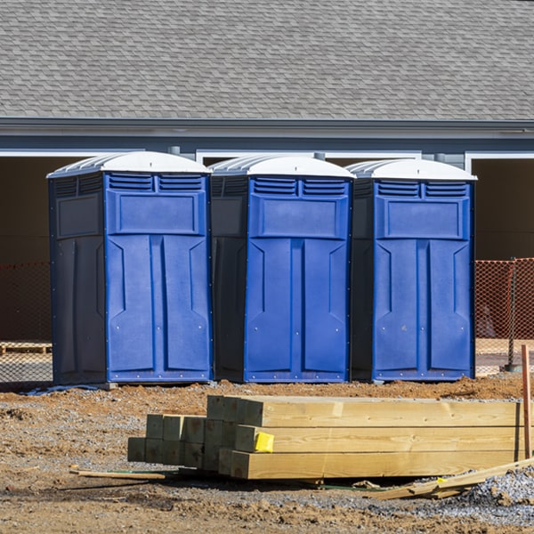 how often are the portable toilets cleaned and serviced during a rental period in Plymouth Ohio